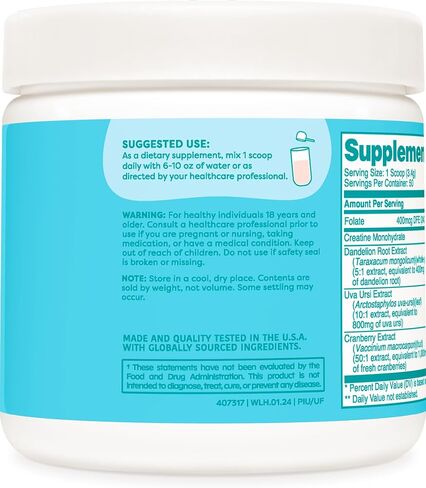 Wellah Pump-It-Up Creatine (50 حصة، عصير الليمون بالفراولة) - كرياتين مونوهيدرات مع الهندباء، وأوفا أورسي، ومستخلص التوت البري in Kuwait