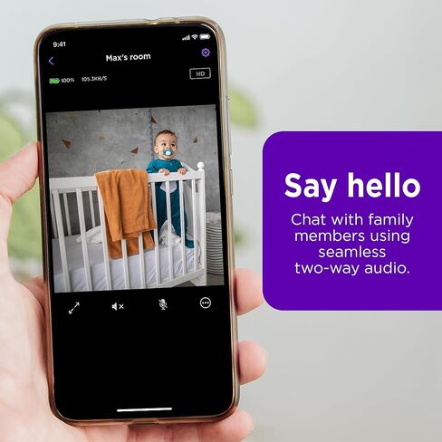 كاميرا Roku الداخلية لأمن المنزل، عبوتان - كاميرا أمان سلكية مع رؤية ليلية ملونة بدقة 1080 بكسل عالية الدقة، تعمل مع Alexa وGoogle، كشف الحركة والصوت، صفارة إنذار مدمجة، يتضمن اشتراك لمدة 90 يومًا in Kuwait