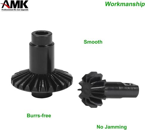 AMK Steel TRX4M Bevel Gear, Differential 12T-26T Underdrive 12T-22T Overdrive Diff Gears Ring Pinion Set for 1/18 RC Crawler TRX4M Upgrades in Saudi Arabia