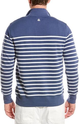 Brooks Brothers Men's Mariner Long Sleeve Stripe Half-Zip, Blue/White, XX-Large in Saudi Arabia
