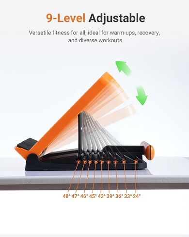XCOOL لوح مائل متعدد الوظائف 3 في 1 مع شريط مقاومة وقضيب للجلوس، ممتد عريض للساق لتمدد الكاحل والقدم، لوح توازن قابل للتعديل بـ 9 مستويات للعلاج الطبيعي والتمارين المنزلية in Kuwait