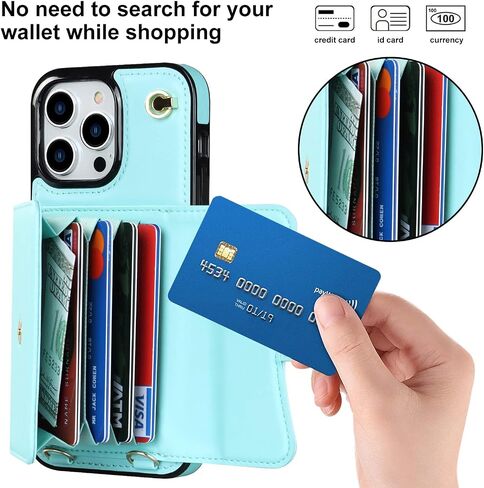 JYYVE for iPhone 12/12 Pro Case 6.1 Inch, Crossbody Purse Wristlet Shoulder Strap Trendy Protective Cover for iPhone 12/12 Pro (Rose Gold) in Saudi Arabia