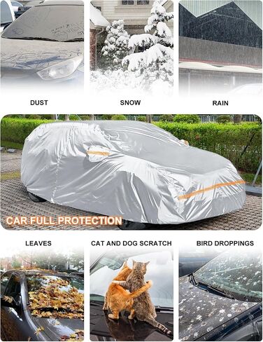 Car Cover Waterproof All Weather Custom Fit for Chevy Camaro 2010-2024, Heavy Duty Outdoor Full Exterior Cover for Automobiles, Sun Rain UV Dust Snow Protection with Door Zipper-Black in Saudi Arabia