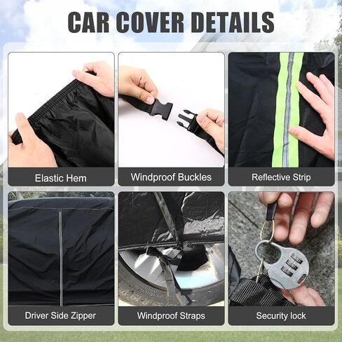 Waterproof Car Cover Replace for 1980-1992 Toyota Land Cruiser FJ60/FJ62 210T All Weather Classic Car Covers with Zipper Door for Snow Rain Dust Protection in Saudi Arabia