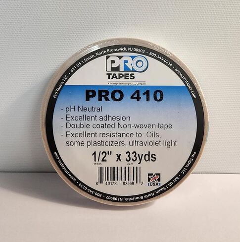Pro® 410 ATG High-Tack Adhesive Transfer Tape - Non-Woven, PH-Neutral Double Sided Tape - Permanent Bond for Cloth, Vinyl, Cork, Paper & Plastic - Ideal for Scrapbooking, Laminating, Framing & More in Saudi Arabia