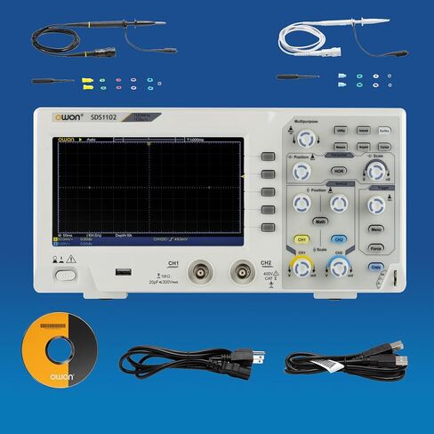 SDS1102 100MHz Digital Desktop Oscilloscope 2 Channels Oscilloscope 1GS/s Sample Rate in Kuwait