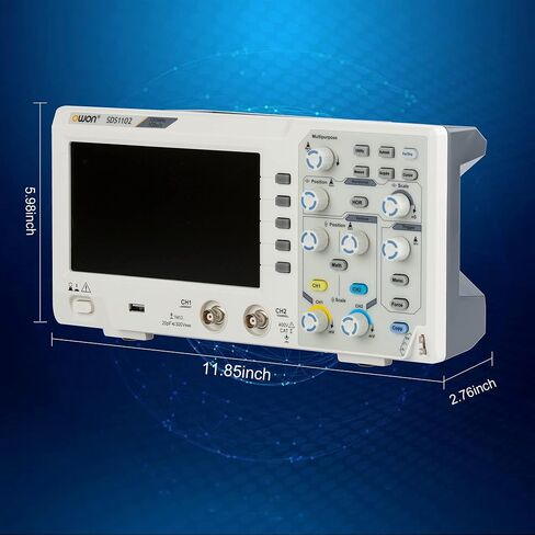 SDS1102 100MHz Digital Desktop Oscilloscope 2 Channels Oscilloscope 1GS/s Sample Rate in Kuwait