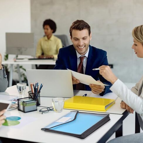 1 قطعة A4 توسيع ملف محفظة منظم المستندات 10 قطع A4 أظرف بلاستيكية مع إغلاق المفاجئة 6 قطع A6 بيل قلم رصاص الحقيبة لمكتب المدرسة in Saudi Arabia