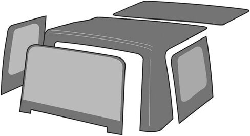 منتجات RAMPAGE استبدال مصنع Rampage Soft Top | فينيل، دينم أسود مع نوافذ شفافة | 98815 | يناسب 1995 - 1998 سوزوكي سايد كيك/جيو تراكر in Kuwait