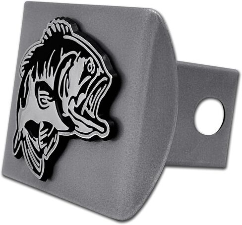 Bass Fish Black Metal Hitch Cover in Saudi Arabia
