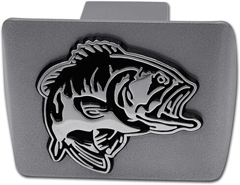Bass Fish Black Metal Hitch Cover in Saudi Arabia