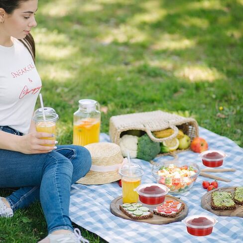 Didaey 300 Pcs 2 oz Plastic Dressing Containers Clear Portion Cups Small Condiment Containers with Lids Hinged Airtight Souffle Cups Disposable Sauce Cups with Lids for Food, Salad Storage in Saudi Arabia