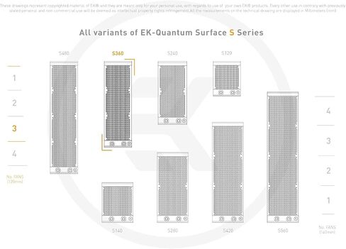 EKWB EK-Quantum Surface S360 Radiator, Triple, Black Edition in Saudi Arabia