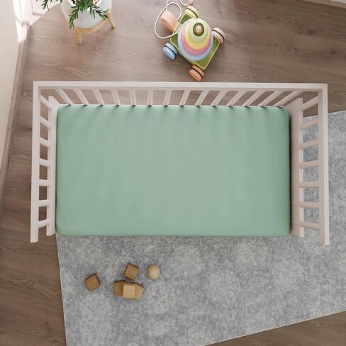 ملاءات سرير الأطفال من Little Peaches للفتيات الصغيرات - ملاءة سرير فائقة النعومة، سرير أطفال قابل للحمل للفتيات الصغيرات، ملاءة سرير أطفال محبوكة قابلة للتمدد في 4 اتجاهات، مستلزمات الأطفال، عبوتان - فراشة وأرجواني in Kuwait