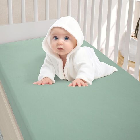 ملاءات سرير الأطفال من Little Peaches للفتيات الصغيرات - ملاءة سرير فائقة النعومة، سرير أطفال قابل للحمل للفتيات الصغيرات، ملاءة سرير أطفال محبوكة قابلة للتمدد في 4 اتجاهات، مستلزمات الأطفال، عبوتان - فراشة وأرجواني in Kuwait