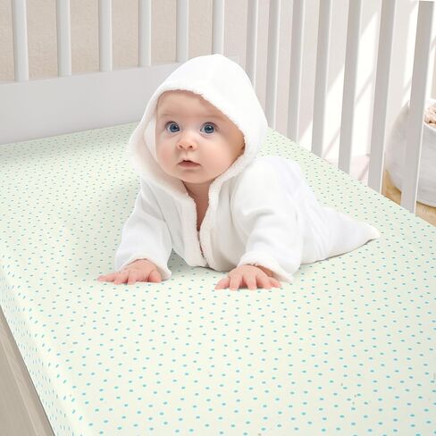 ملاءات سرير الأطفال من Little Peaches للفتيات الصغيرات - ملاءة سرير فائقة النعومة، سرير أطفال قابل للحمل للفتيات الصغيرات، ملاءة سرير أطفال محبوكة قابلة للتمدد في 4 اتجاهات، مستلزمات الأطفال، عبوتان - فراشة وأرجواني in Kuwait