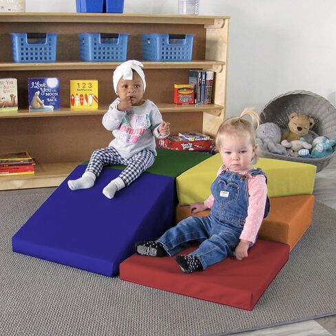 Factory Direct Partners 12366-AS SoftScape Playtime Corkscrew Climber for Infants and Toddlers, Colorful Beginner Soft Foam Structure for Indoor Active Play (5-Piece Set) - Assorted in Saudi Arabia