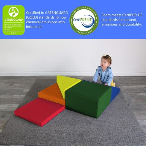 Factory Direct Partners 12366-AS SoftScape Playtime Corkscrew Climber for Infants and Toddlers, Colorful Beginner Soft Foam Structure for Indoor Active Play (5-Piece Set) - Assorted in Saudi Arabia