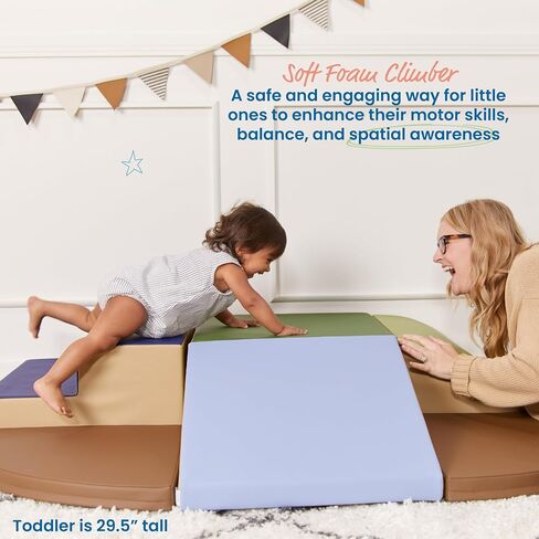 ECR4Kids SoftZone Little Me Wall Climb and Slide، مجموعة لعب للمبتدئين، معاصرة، 6 قطع in Saudi Arabia