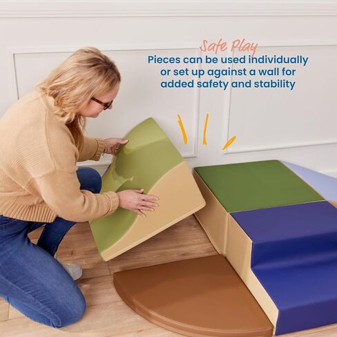 ECR4Kids SoftZone Little Me Wall Climb and Slide، مجموعة لعب للمبتدئين، معاصرة، 6 قطع in Saudi Arabia