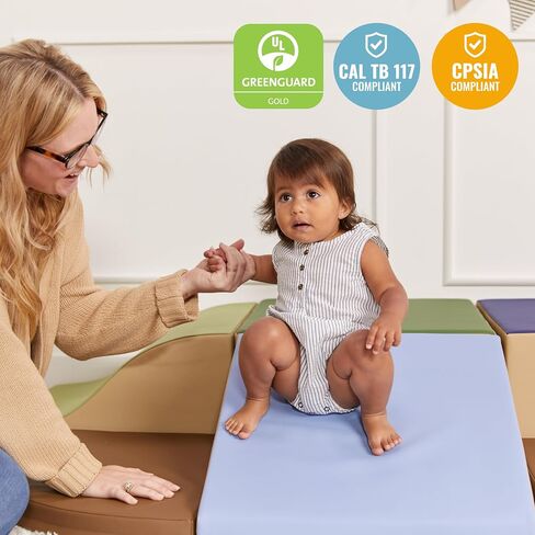 ECR4Kids SoftZone Little Me Wall Climb and Slide، مجموعة لعب للمبتدئين، معاصرة، 6 قطع in Saudi Arabia