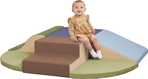 ECR4Kids SoftZone Little Me Wall Climb and Slide، مجموعة لعب للمبتدئين، معاصرة، 6 قطع in Saudi Arabia