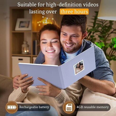 Video Greeting Card Book -Memories in Motion with 7" Display, 4GB Memory & Rechargeable Battery（Purple） in Saudi Arabia