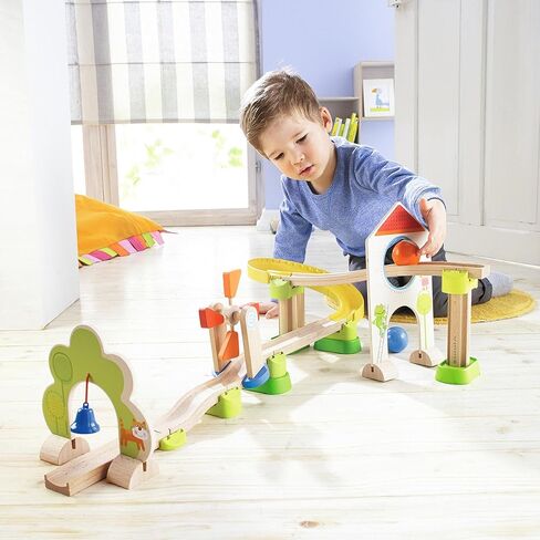 HABA Kullerbu Windmill Playset - 25 Piece Ball Track Starter Set with Special Effects - Ages 2+ in Saudi Arabia