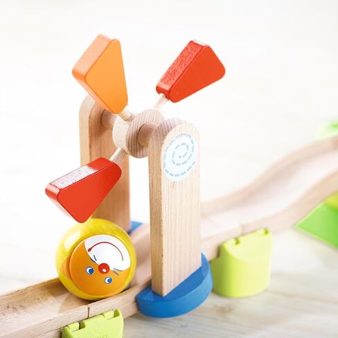 HABA Kullerbu Windmill Playset - 25 Piece Ball Track Starter Set with Special Effects - Ages 2+ in Saudi Arabia