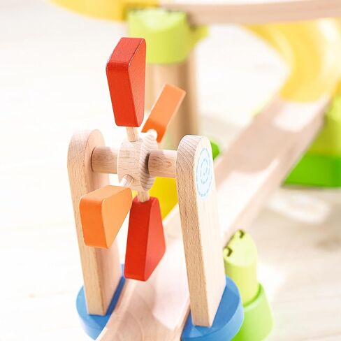 HABA Kullerbu Windmill Playset - 25 Piece Ball Track Starter Set with Special Effects - Ages 2+ in Saudi Arabia
