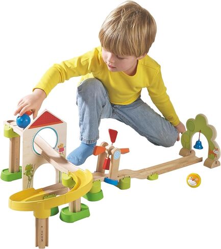 HABA Kullerbu Windmill Playset - 25 Piece Ball Track Starter Set with Special Effects - Ages 2+ in Saudi Arabia