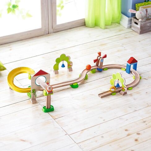 HABA Kullerbu Windmill Playset - 25 Piece Ball Track Starter Set with Special Effects - Ages 2+ in Saudi Arabia