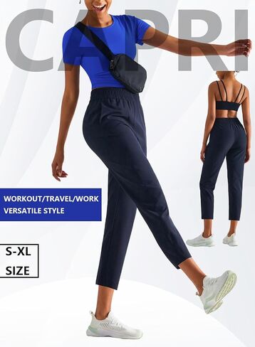 Women's Cargo Capris Pants Lightweight Quick Dry Hiking Pants Outdoor Athletic Workout Lounge Work Casual Trousers in Kuwait