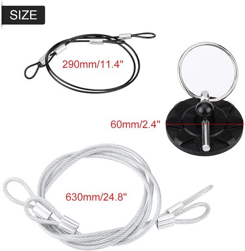 غطاء محرك السيارة دبوس ملصق2pcs العالمي CNC الخام الألومنيوم سباق بونيه هود دبوس مزلاج قفل مظهر عدة فضية (أسود) in Saudi Arabia
