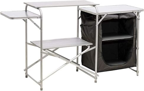 MOUNTAIN SUMMIT GEAR Camping Roll Top Kitchen Made from Weather-Resistant Aluminum (By Caddis Sports) in Kuwait