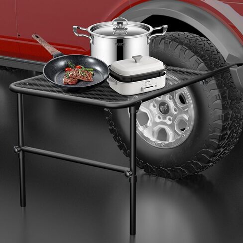 Outdoor Camping Tire Table,Portable Foldable Steel mesh Tool Dining Table,Adjustable Steel Tire Table for Outdoor, Picnic, Beach,Travel, Camp in Saudi Arabia