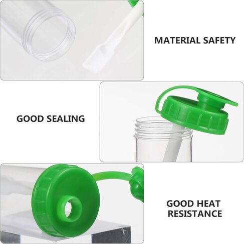 balacoo 50pcs Fecal Collection Containers Stool 15ml Specimen Cup with Attached Screw Cap and Spoon Test Tubes Urine Cup Sample Bottle for Home Laboratory in Saudi Arabia
