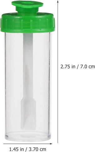 balacoo 50pcs Fecal Collection Containers Stool 15ml Specimen Cup with Attached Screw Cap and Spoon Test Tubes Urine Cup Sample Bottle for Home Laboratory in Saudi Arabia