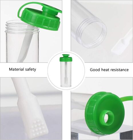 balacoo 50pcs Fecal Collection Containers Stool 15ml Specimen Cup with Attached Screw Cap and Spoon Test Tubes Urine Cup Sample Bottle for Home Laboratory in Saudi Arabia