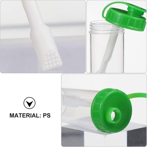 balacoo 50pcs Fecal Collection Containers Stool 15ml Specimen Cup with Attached Screw Cap and Spoon Test Tubes Urine Cup Sample Bottle for Home Laboratory in Saudi Arabia