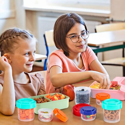 Caperci Leakproof Baby Food Containers, Freezer Safe, Dishwasher Safe, BPA Free, Airtight Stackable Small Snacks & Condiment Container with Lids, 4-Count(2 oz & 5 oz) in Saudi Arabia