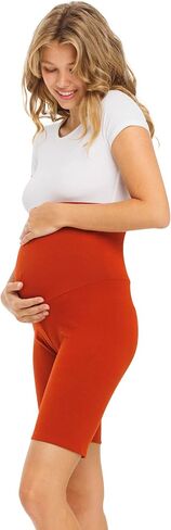 ملابس حمل قصيرة من My Bump فوق البطن - صالة حمل قصيرة قابلة للتمدد وناعمة بالزبدة (صنع في الولايات المتحدة الأمريكية) in Saudi Arabia