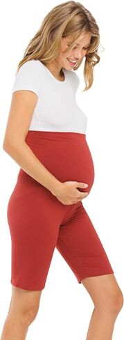ملابس حمل قصيرة من My Bump فوق البطن - صالة حمل قصيرة قابلة للتمدد وناعمة بالزبدة (صنع في الولايات المتحدة الأمريكية) in Saudi Arabia