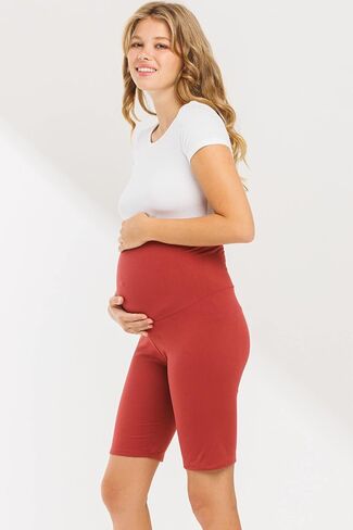 ملابس حمل قصيرة من My Bump فوق البطن - صالة حمل قصيرة قابلة للتمدد وناعمة بالزبدة (صنع في الولايات المتحدة الأمريكية) in Saudi Arabia
