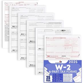 W2 Forms 2023 Income Set, 6 Part 50 Employees KIT, Laser Tax Forms and W-3 Transmittal Legal W2 Forms with 50 Self Seal Envelopes in Pack Great for QuickBooks and Accounting Software, 2023 W2 in Kuwait