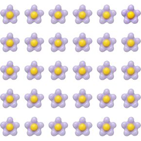 CoCud Mini Resin Flower, 0.31" Diameter, Miniature Tiny Flower Charm Dollhouse White - (Applications: for Nail Art, Fairy Garden Dollhouse DIY Crafts Nail Jewelry Making), 100-Pieces in Saudi Arabia
