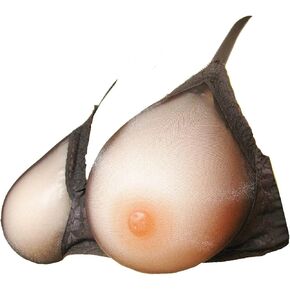 BIMEI Crossdressing Pocketed See-Through Bra for Silicone Breastforms (Black, 48E) in Saudi Arabia