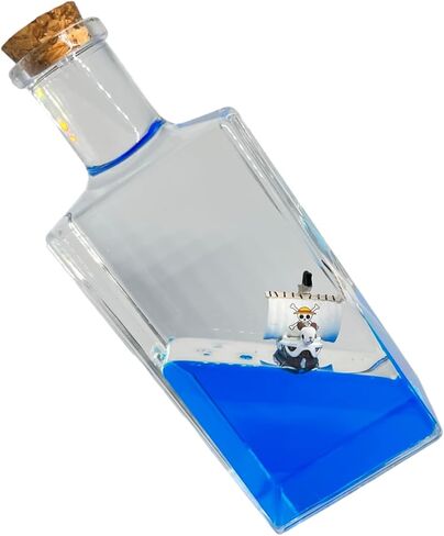 AnimeBottles Unsinkable Ship in a Bottle, One Thousand Piece Sunny Anime Pirate Ship Boat in a Box, Cruise Ship Fluid Drift Bottle, Unsinkable Cruise Ship, Model Decoration, Home Decoration Gift in Saudi Arabia
