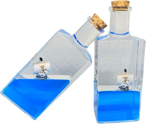 AnimeBottles Unsinkable Ship in a Bottle, One Thousand Piece Sunny Anime Pirate Ship Boat in a Box, Cruise Ship Fluid Drift Bottle, Unsinkable Cruise Ship, Model Decoration, Home Decoration Gift in Saudi Arabia