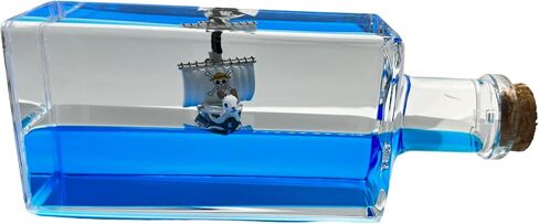 AnimeBottles Unsinkable Ship in a Bottle, One Thousand Piece Sunny Anime Pirate Ship Boat in a Box, Cruise Ship Fluid Drift Bottle, Unsinkable Cruise Ship, Model Decoration, Home Decoration Gift in Saudi Arabia